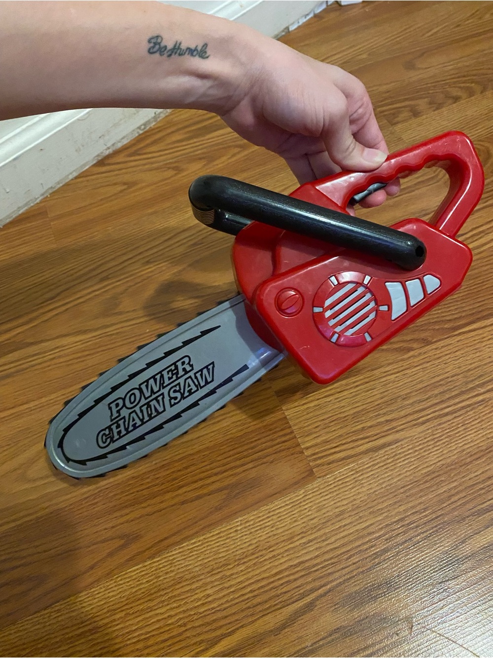 Red Toy Chainsaw - Kids Role Play Power Tool